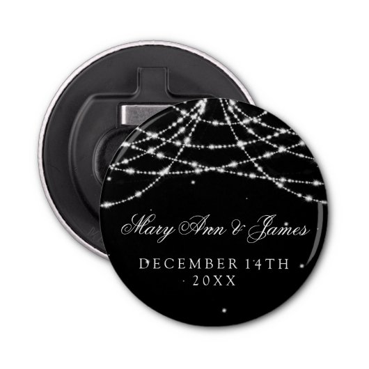 Décapsuleur Noir de scintillement de ficelle de faveur de (Devant)