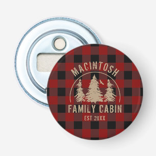 Décapsuleur Nom de famille du cabine Red Buffalo Plaid Keepsak