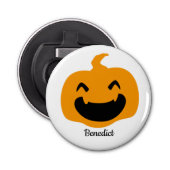 Décapsuleur Nom de la face du citrouille de l'Halloween simple (Devant)