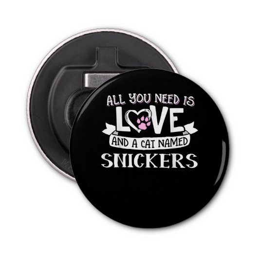 Décapsuleur Nom du chat Snickers Amateurs | Tout ce dont vous  (Devant)