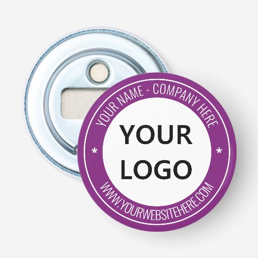 Décapsuleur Nom du logo de l'entreprise Website Bottle Opener (Devant)
