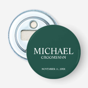 Décapsuleur Nom et monogramme du Groomsman personnalisé