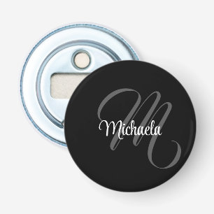 Décapsuleur Nom initial de monogramme moderne minimaliste