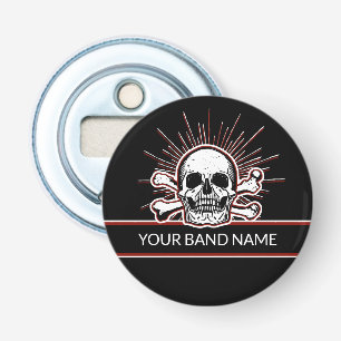 Décapsuleur Nom personnalisé Bande Os crâne Rock & Roll Punk