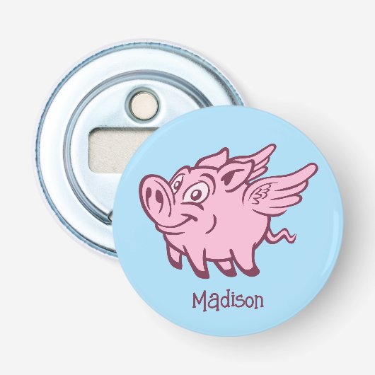 Décapsuleur Nom personnalisé Cochon Volant (Devant)