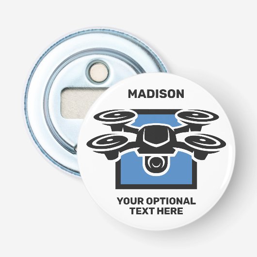 Décapsuleur Nom personnalisé et drone de texte (Devant)