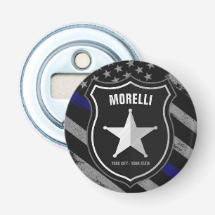 Décapsuleur NOM Personnalisé Officier de police Drapeau du sh