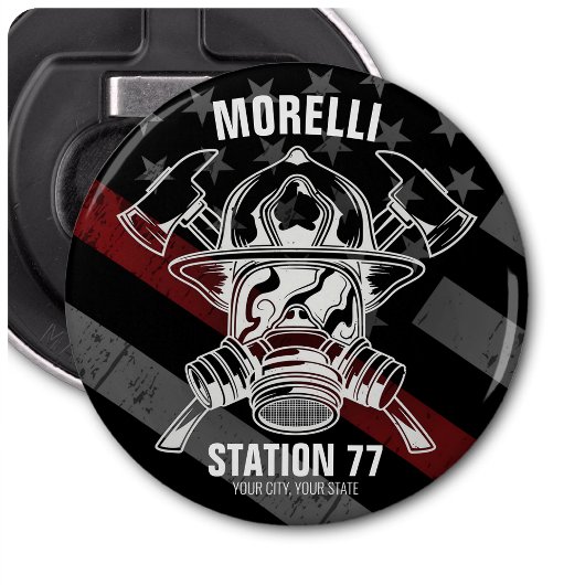 Décapsuleur Nom personnalisé Pompier Station du service d'ince