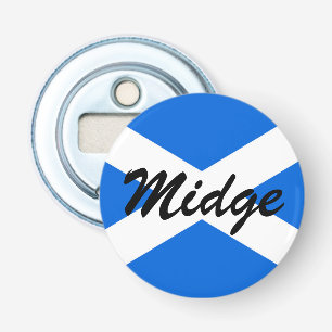 Décapsuleur Nom personnalisé Scottish Flag Botter Opener Roun