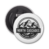 Décapsuleur North Cascades National Park Emblem noir blanc (Devant)