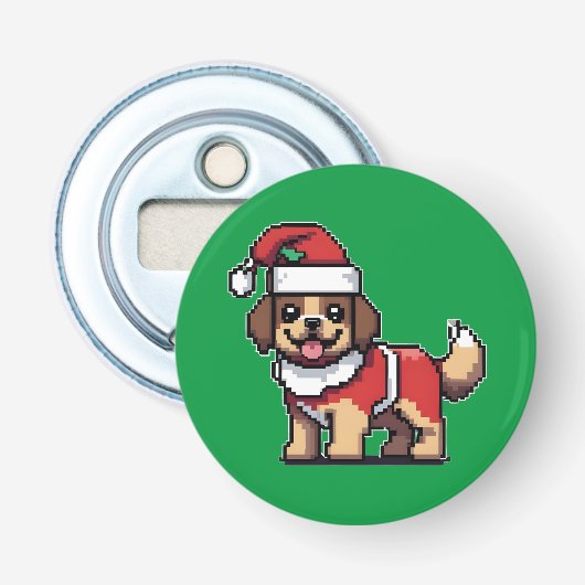 Décapsuleur Nous vous souhaitons un joyeux Noël avec un chien (Devant)