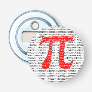 Décapsuleur Numéro rouge d'origine pi jour symbole mathématiqu