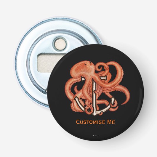 Décapsuleur Octopus noir sur l'Ancre (Devant)