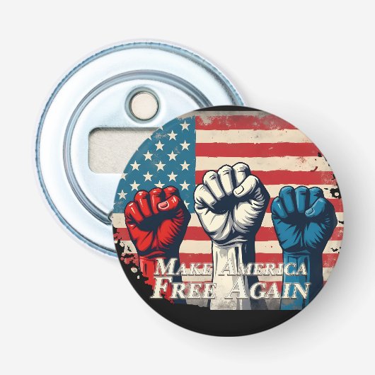 Décapsuleur Œuvre d'art Make America Free Again (Devant)