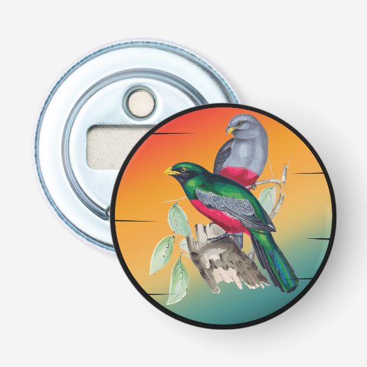 Décapsuleur Oiseaux d'amour vintage (Devant)