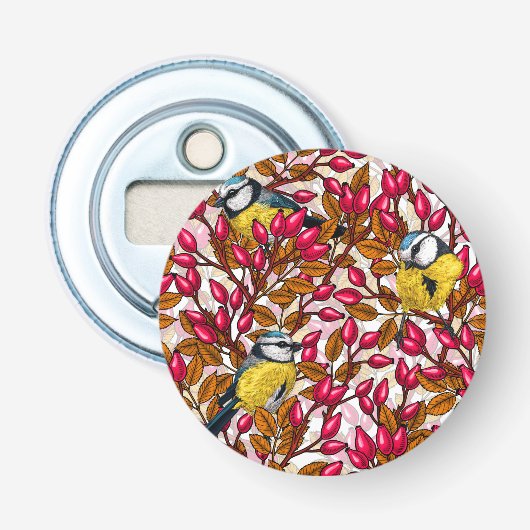 Décapsuleur Oiseaux et hanches roses de chien (Devant)