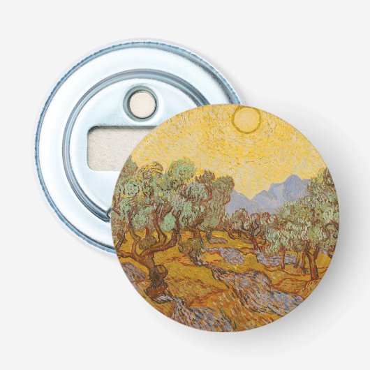 Décapsuleur Oliviers de Van Gogh Ciel Soleil Jaune (Devant)