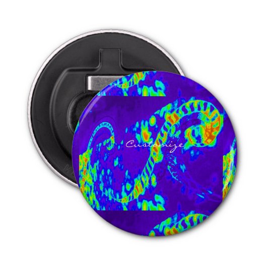 Décapsuleur Ondes bleues abstraites Thunder_Cove (Devant)