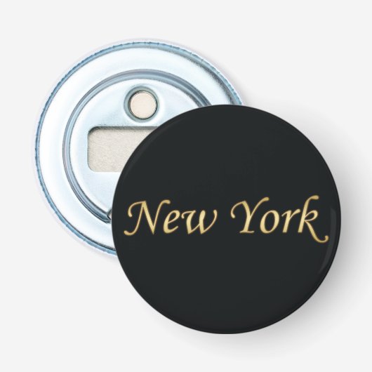 Décapsuleur Or de New York - sur le noir (Devant)