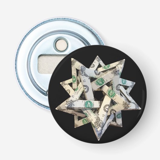 Décapsuleur Origami d'argent Cinq tétraèdres sécants (Devant)