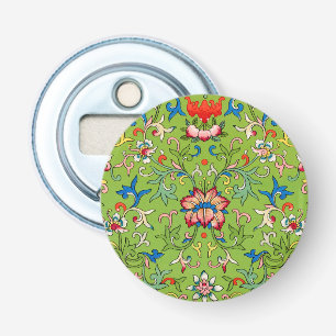 Décapsuleur Ornement chinois vintage Owen Jones vert floral