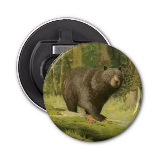 Décapsuleur Ours noir sur un tronc d'arbre (Devant)