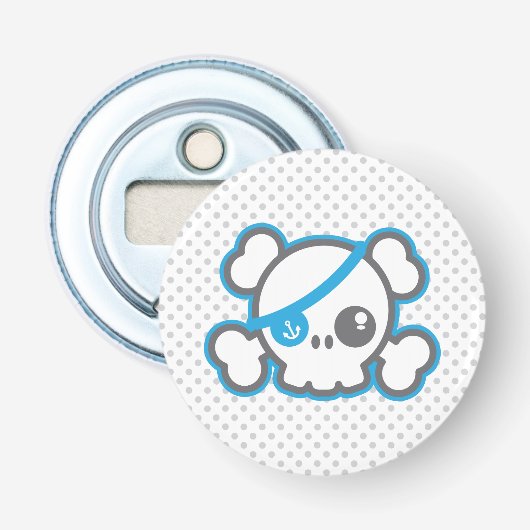 Décapsuleur Ouverture de bouteille de crâne de pirate Kawaii (Devant)