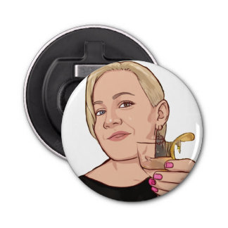 Décapsuleur Ouverture de bouteille et aimant - BLANC