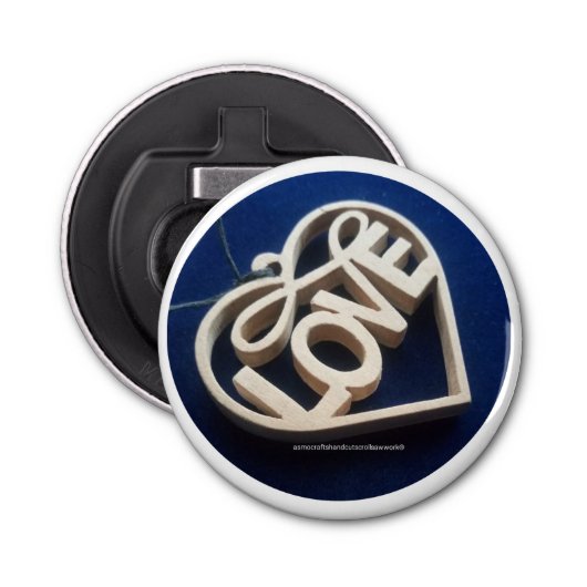 Décapsuleur Ouverture de bouteille ronde AMOUR (Devant)