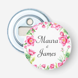 Décapsuleur Ouverture de la bouteille du bouton à fleurs roses