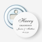 Décapsuleur Ouvrage de bouteille Customisée de script Groomsma (Devant)