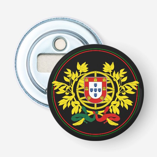Décapsuleur Ouvrage de bouteille de drapeau portugais, Emblem  (Devant)