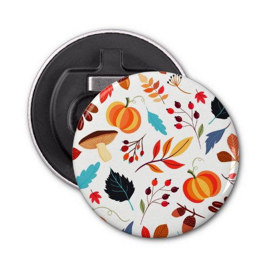 Décapsuleur Ouvrage de bouteille de feuilles d'automne (Devant)