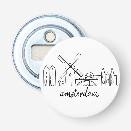 Décapsuleur Ouvreur de bouteille d'Amsterdam (Devant)