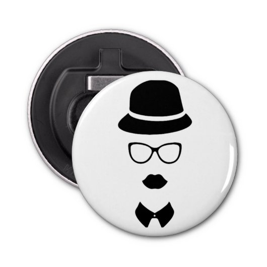 Décapsuleur Ouvreur de bouteille de visage de hippie (Devant)