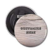 Décapsuleur Ouvreur de bouteille en bois personnalisé d'aimant (Devant)