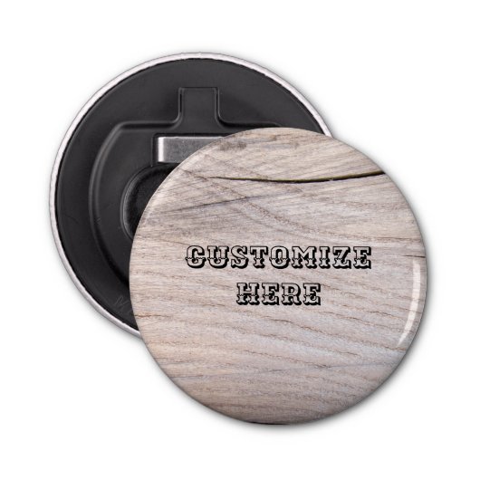 Décapsuleur Ouvreur de bouteille en bois personnalisé d'aimant (Devant)