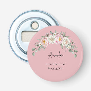 Décapsuleur Ouvreur personnalisé d'anniversaire à arche floral