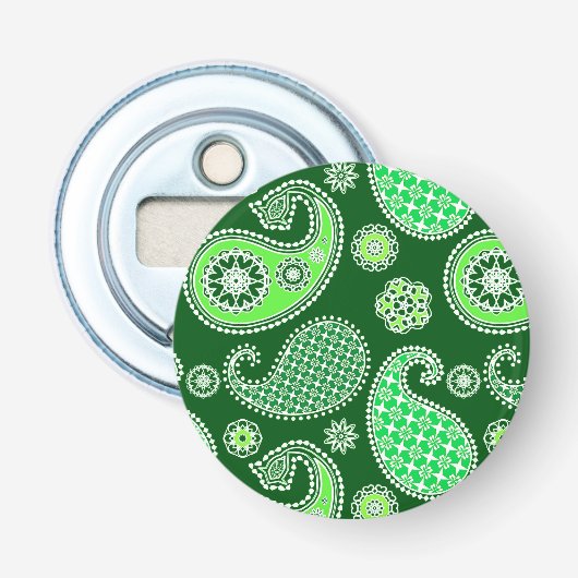 Décapsuleur Paisley motif, Emerald et Jade Green (Devant)