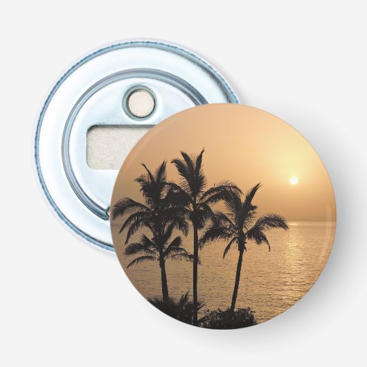 Décapsuleur Palmiers et coucher de soleil romantique (Devant)