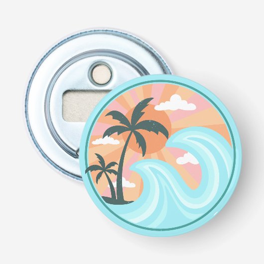 Décapsuleur Palmiers tropicaux Hawaiian Island Good Vibes (Devant)