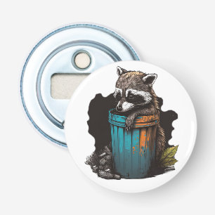 Décapsuleur Panda à ordures Raccoon avec sa poubelle