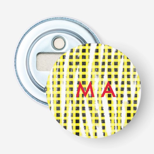 Décapsuleur Panneau de contrôle Jaune Noir ajouter nom nom mon (Devant)