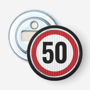 Décapsuleur Panneau de Limite de Vitesse 50e Anniversaire - TO