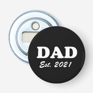 Décapsuleur Papa personnalisé date établie noir blanc moderne