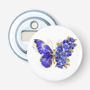 Décapsuleur Papillon saphir à fleurs
