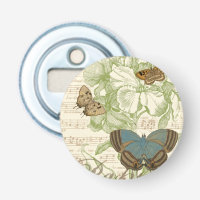 Papillons sur Partition avec Design Floral