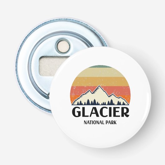 Décapsuleur Parc national du Glacier vintage (Devant)