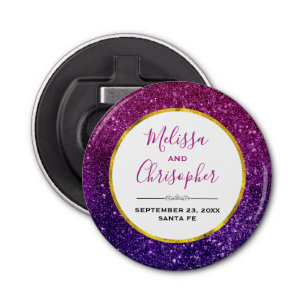 Décapsuleur Parties scintillant rose et violet  Gemstones Mari