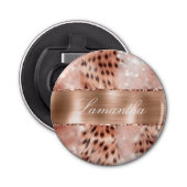 Décapsuleur Parties scintillant rose Gold Glam Leopard (Devant)